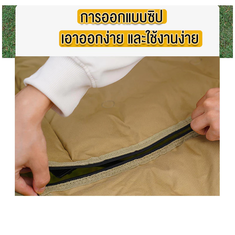 เก้าอี้แคมป์ปิ้ง ☁️เพิ่มผ้าฝ้าย☁️ เก้าอี้สนามเดินป่า กลางแจ้ง รับน้ำหนักได้ 300kg เนื้อผ้าใบOxford - รูปที่ 3