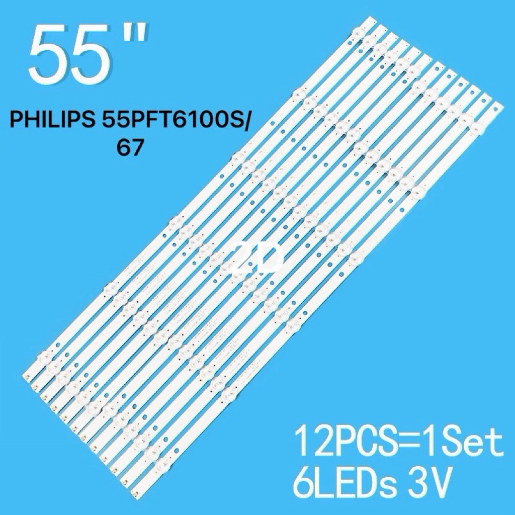 PHILIPS 55PFT6100S/67 4708-K550WD-A3213K31 A / A3213K21 B LED Strips for 55PFF5201/T3 K550WD7