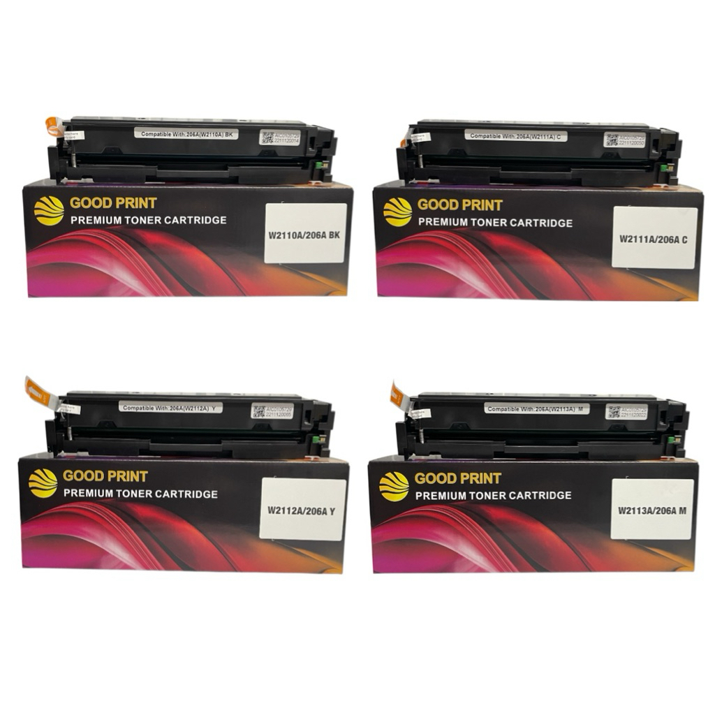 ตลับหมึกเทียบเท่า W2110A W2111A W2112A W2113A 206A สำหรับ HP M255dw M255nw M255dn M282m M282nw M283f