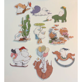 khunyunn - MIni Sticker Museum collection สติกเกอร์ไดคัท ขอบใส กันน้ำ