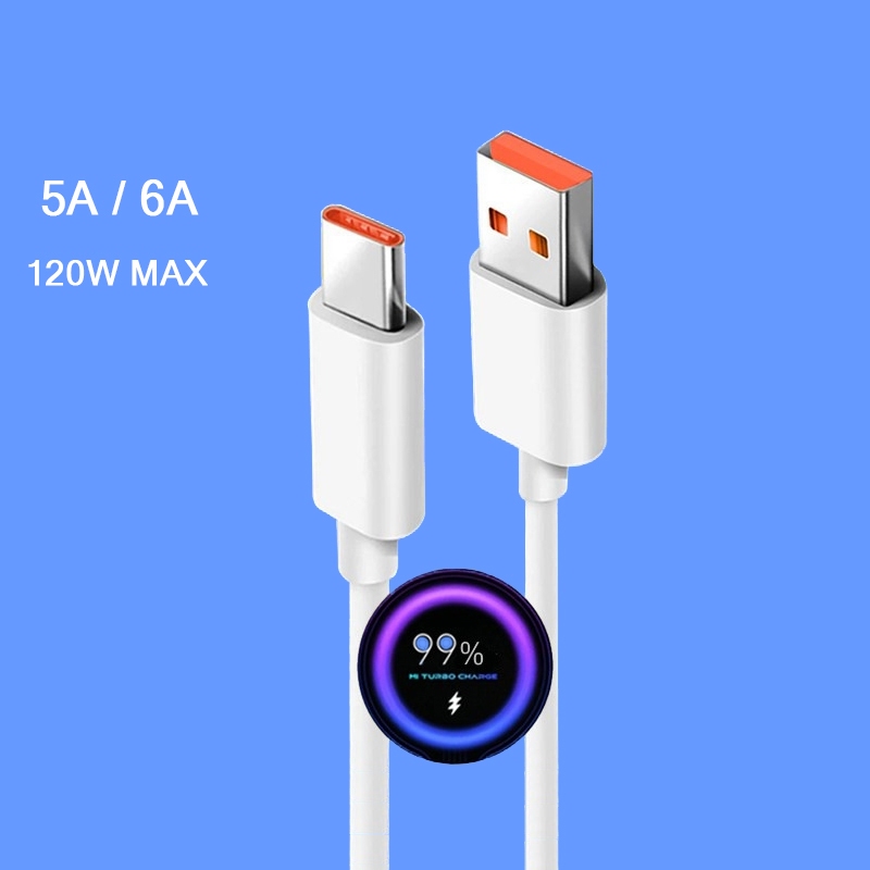 sanmax 6A สายชาร์จ 33W 67W 120W USB to Type-C Quick Charge สำหรับ Android xiaomi
