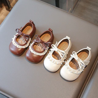 รองเท้าคัทชูเด็กผู้หญิง น่ารัก แบบเกาหลี เบอร์ 25-30(ส่งด่วน24ชม) #ขอบลูกไม้จิ๋ว