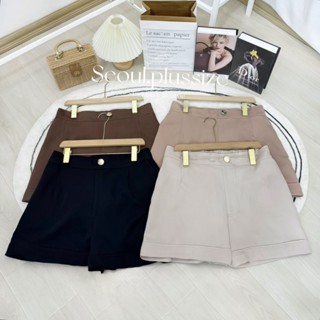 กางเกงขาสั้นกระดุมทองขาเบิ้ล ขาสั้นสาวอวบอ้วน เอว 36-64 นิ้ว…