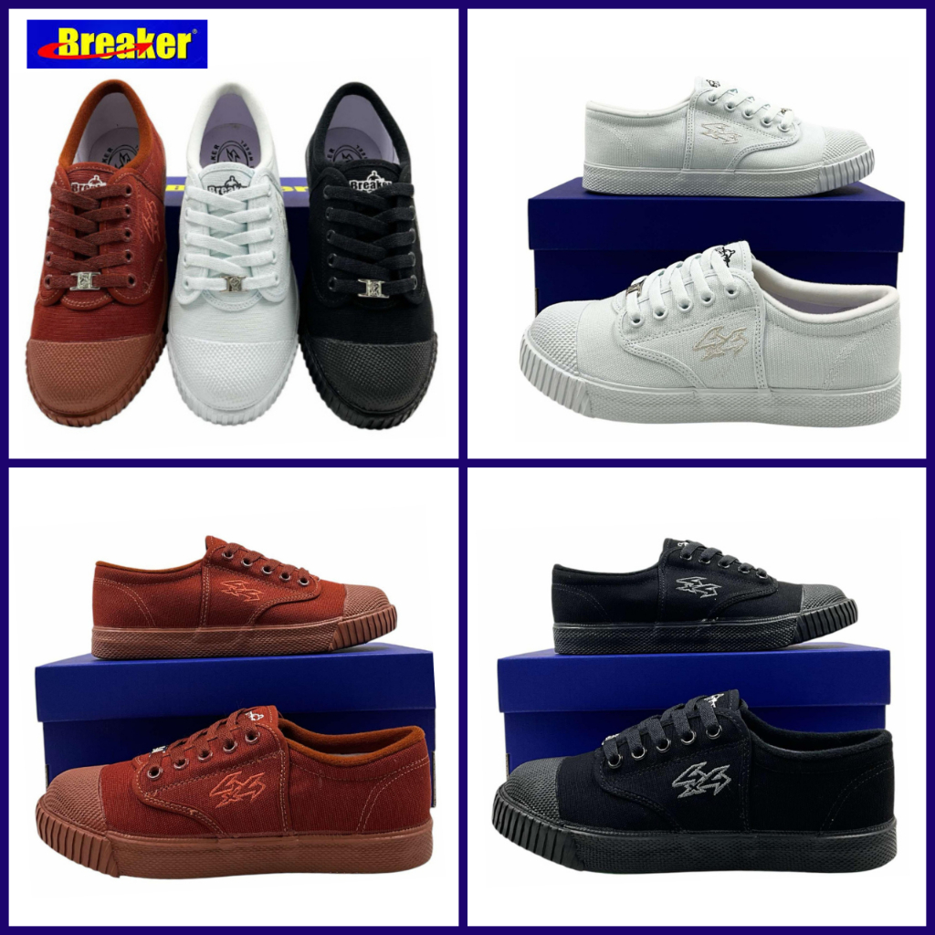 Breaker 4x4 รองเท้านักเรียนผูกเชือกไซส์ 31-47 (สินค้าพร้อมกล่อง)