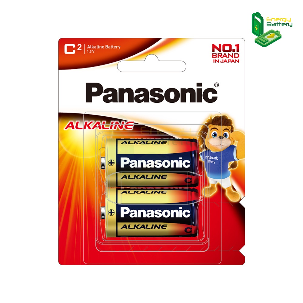 Panasonic Alkaline C 1.5V LR14T/2B 1แพ็ค 2ก้อน ถ่านอัลคาไลน์