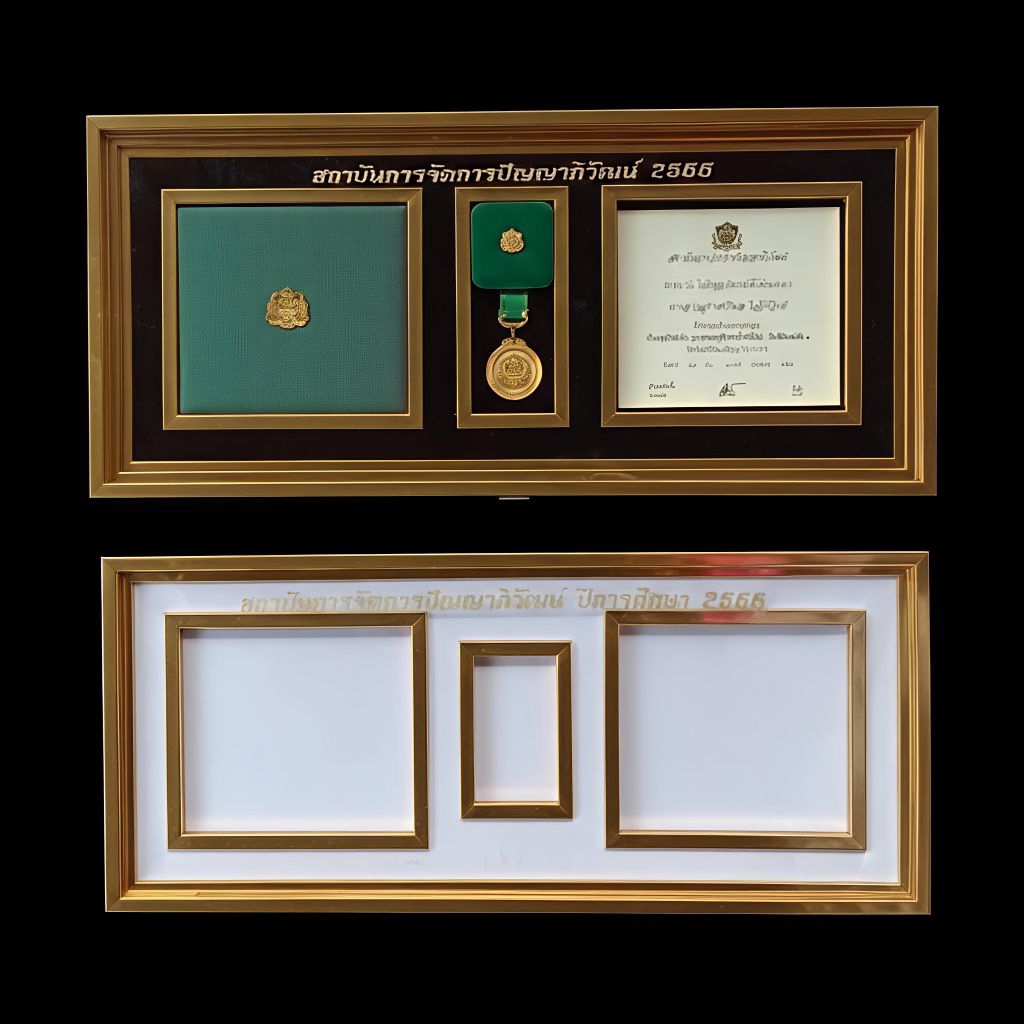 PP-SHOP กรอบใส่ปริญญาบัตรแบบ 2 ช่องใส่เหรียญ🏅