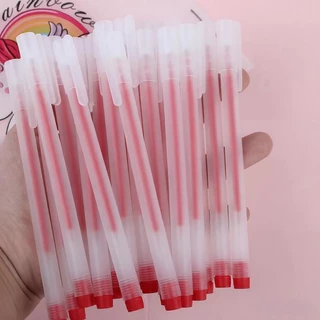 50 ชิ้น ปากกาเจล สไตล์ MUJI ปากกาเจลใสฝ้า ปลอกขุ่น 0.5mm หัวเข็ม เขียนลื่น