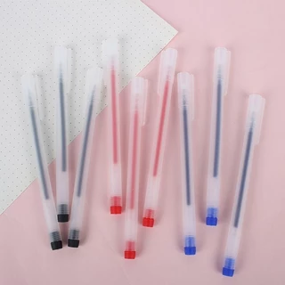 50 ชิ้น ปากกาเจล สไตล์ MUJI ปากกาเจลใสฝ้า ปลอกขุ่น 0.5mm หัวเข็ม เขียนลื่น