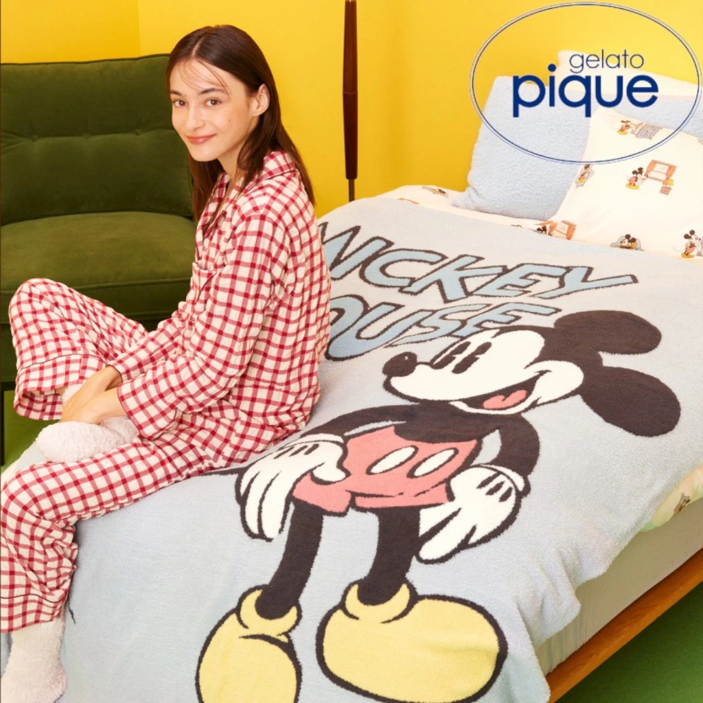 G096 ผ้าห่มเจลลาโต้ปิเก้ ลายMickey Mouse ลิขสิทธิ์แท้ Disney แท้จากญี่ปุ่น