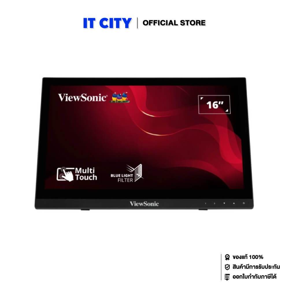 [By order] VIEWSONIC Touch Screen Monitor TD1630-3 - 15.6” /TN/60Hz/12ms/7H Hardness/Speaker/3Y*3 MN