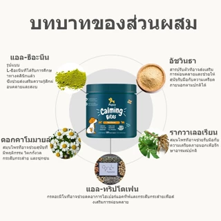 Popoo Dog Calming Bites ขนมสุนัข วิตามิน และ อาหารเสริมช่วยให้สุนัขสงบ Dog Treats for Dog Composure Relaxation