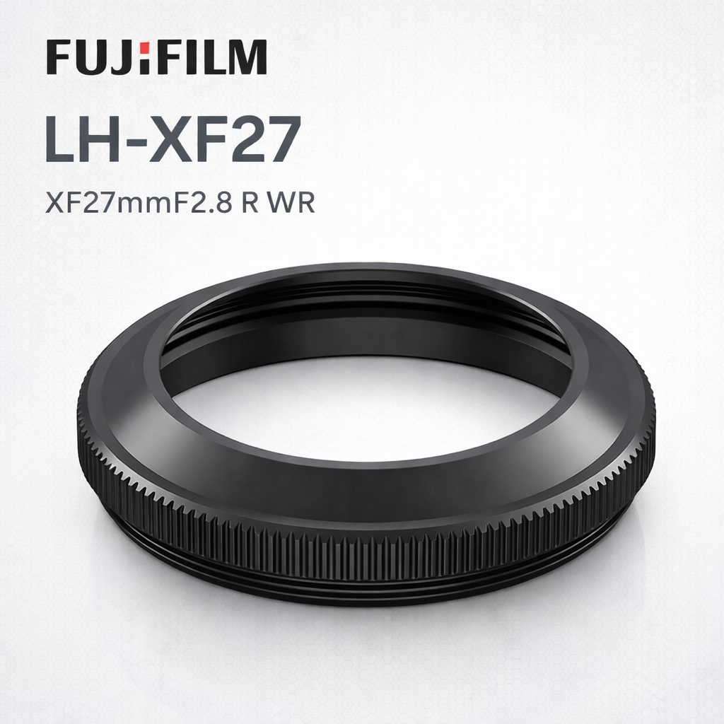 FUJIFILM lens hood LH-XF27 ฮูดเลนส์เฉพาะรุ่น สำหรับ XF27mmF2.8 R WR สีดำ ป้องกันแสงแฟลร์ เพิ่มคมชัด