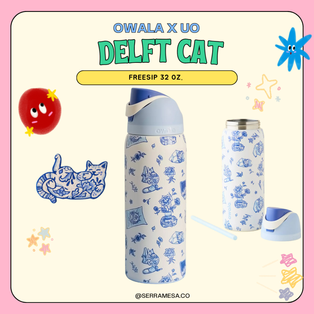 พร้อมส่งในไทย 🧶 OWALA X UO Delft Cat คอลพิเศษจาก OWALA 32 OZ. ของแท้ 10000% limited edition✨