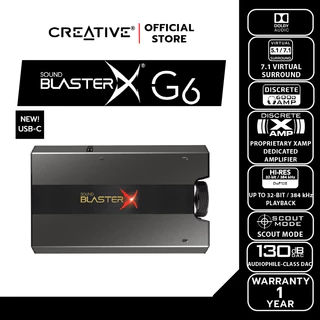 CREATIVE SOUND CARD Sound Blaster G6 USB-C External USB Sound Card - ซาวด์การ์ด USB DAC/Amp