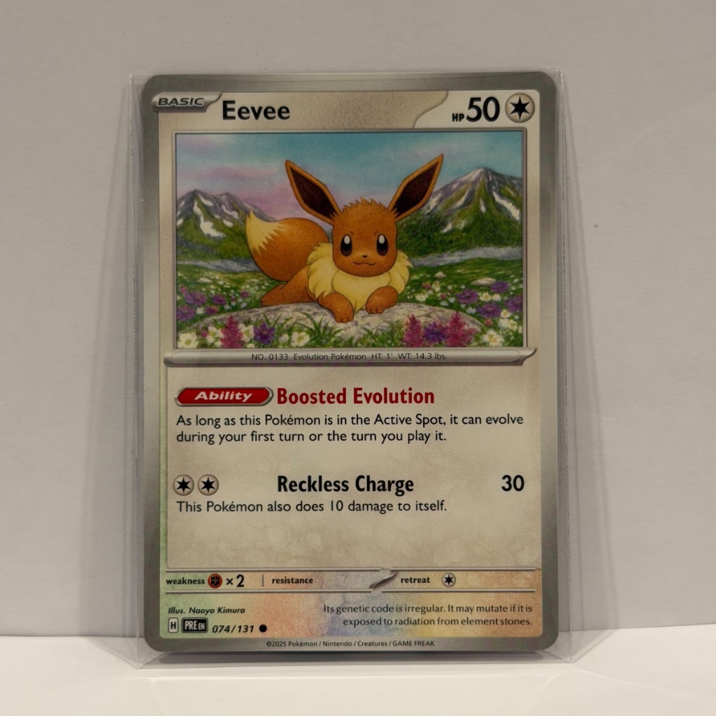 การ์ดโปเกมอน Eevee ภาษาอังกฤษ [สภาพ NM] Pokemon Card Prismatic Evolution