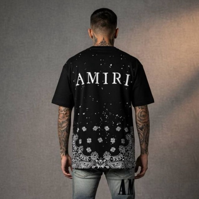 เสื้อยืด Amiri-117 ลายไทย Bundana ลายยอดฮิต งานจากร้านยีนส์เจริญ