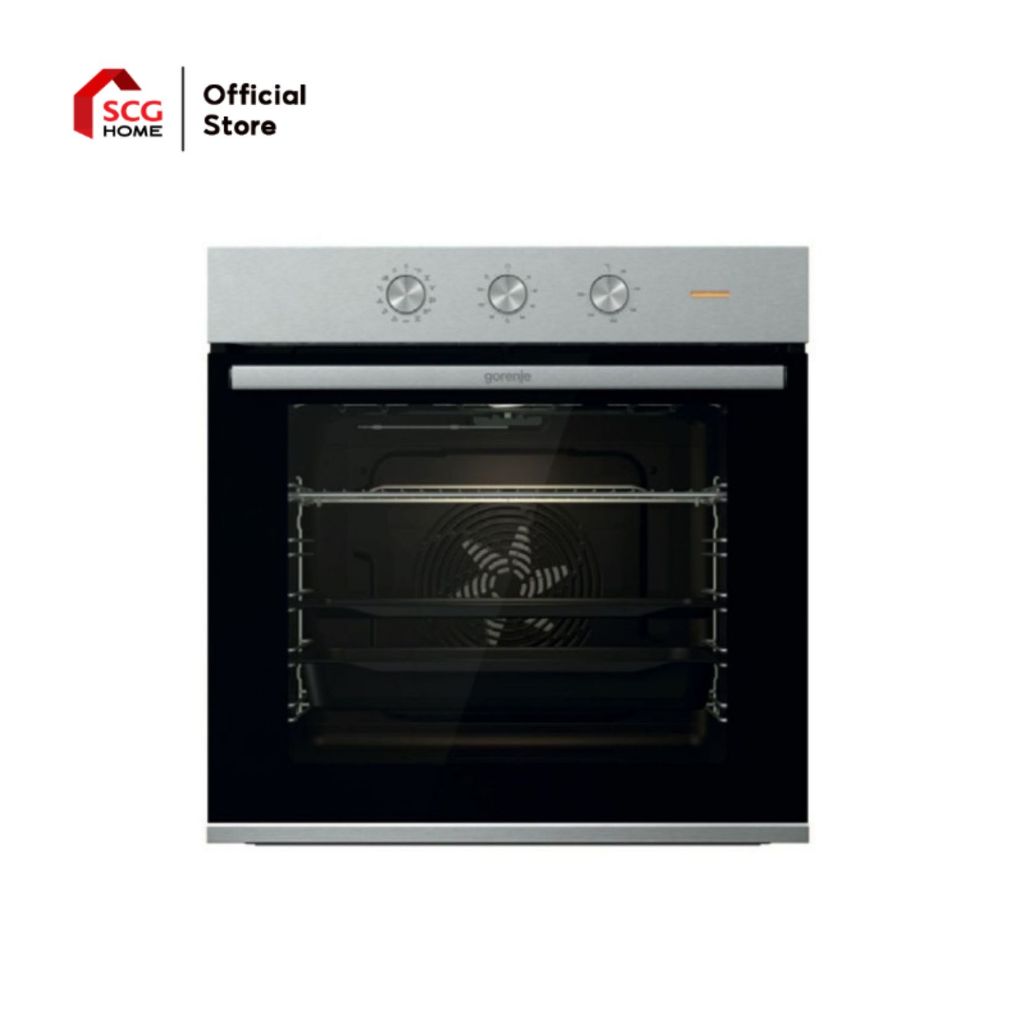 Gorenje เตาอบ Built-in single oven, 60cm, 3 knobs, 77L รุ่น BO6727E03X