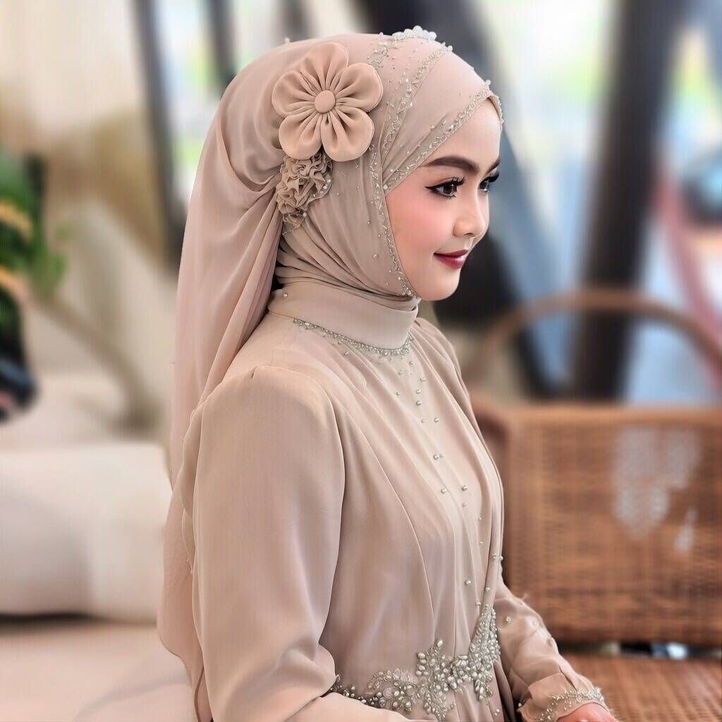 ดอกไม้ติดผ้าคลุม ดอกไม้ติดฮิญาบ สินค้ามาแรง🔥 - รูปที่ 6