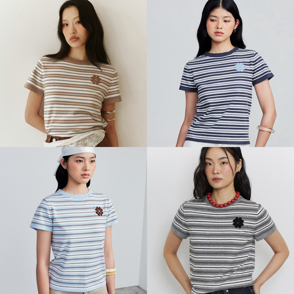 Breeze Club Tee [Pre-Order Airy Blue(M), Grey Ash(S-L), Mulberry Wine(S-L),Cocoa Mousse(M)พร้อมส่ง14