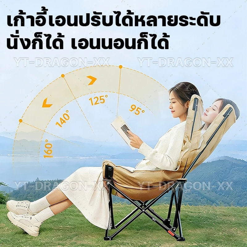 เก้าอี้แคมป์ปิ้ง เก้าอี้สนามเดินป่า พร้อมกระเป๋าจัดเก็บ thumbnail 6