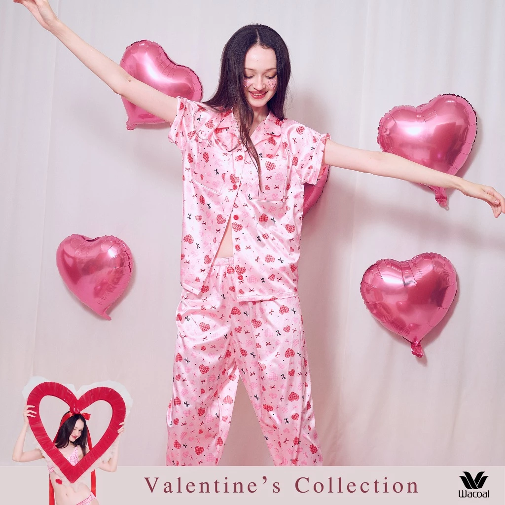 Wacoal Sweetheart Collection ชุดนอนกันโป๊ แขนสั้น ขายาว รุ่น WN7V30