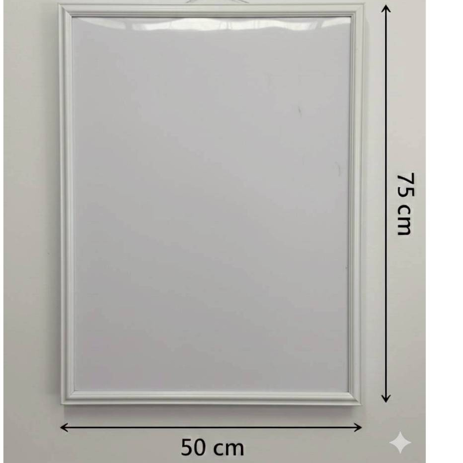 กรอบรูปสีขาว 75x50 cm.กรอบรูป75x50 cm.สีขาว กรอบรูปไซส์ใหญ่ ดีไซน์มินิมอล น้ำหนักเบา