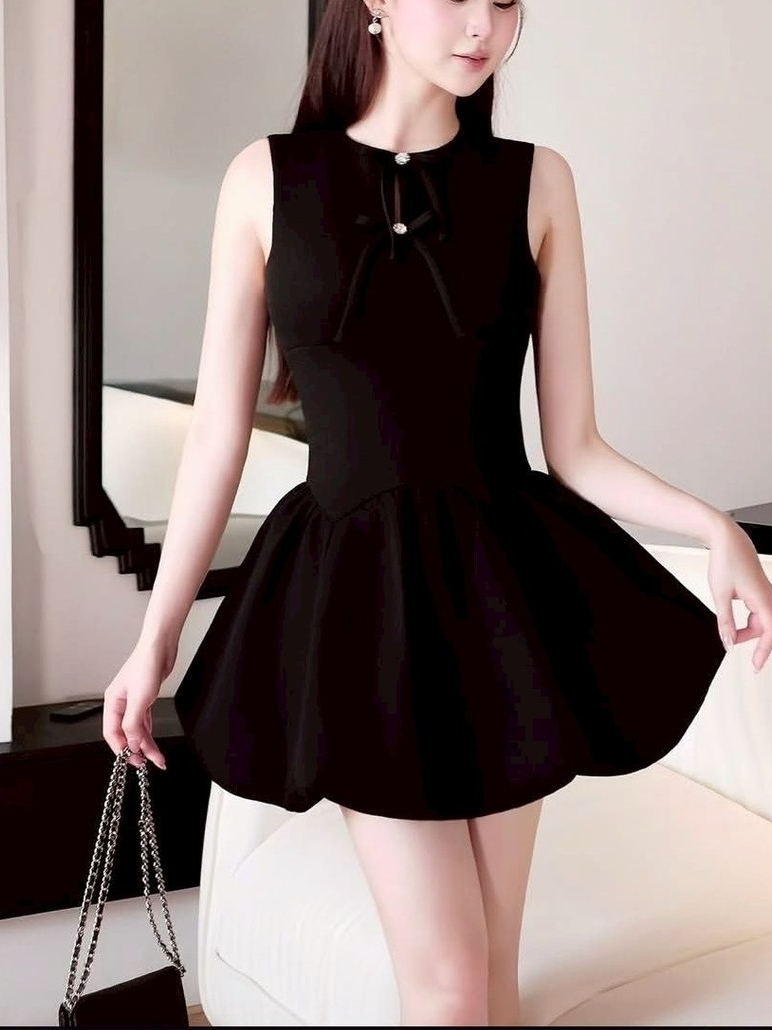 พร้อมส่ง FLANE Classy Little Black Dress - FL002 เดรสนำเข้าจากเวียดนาม 🇻🇳