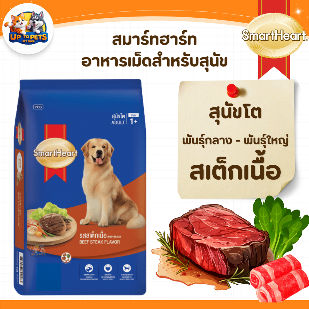 [18-20 กิโลกรัม] SmartHeart สมาร์ทฮาร์ท - อาหารสุนัขแบบเม็ดทุกสูตร ส่งไว รูปที่ 3