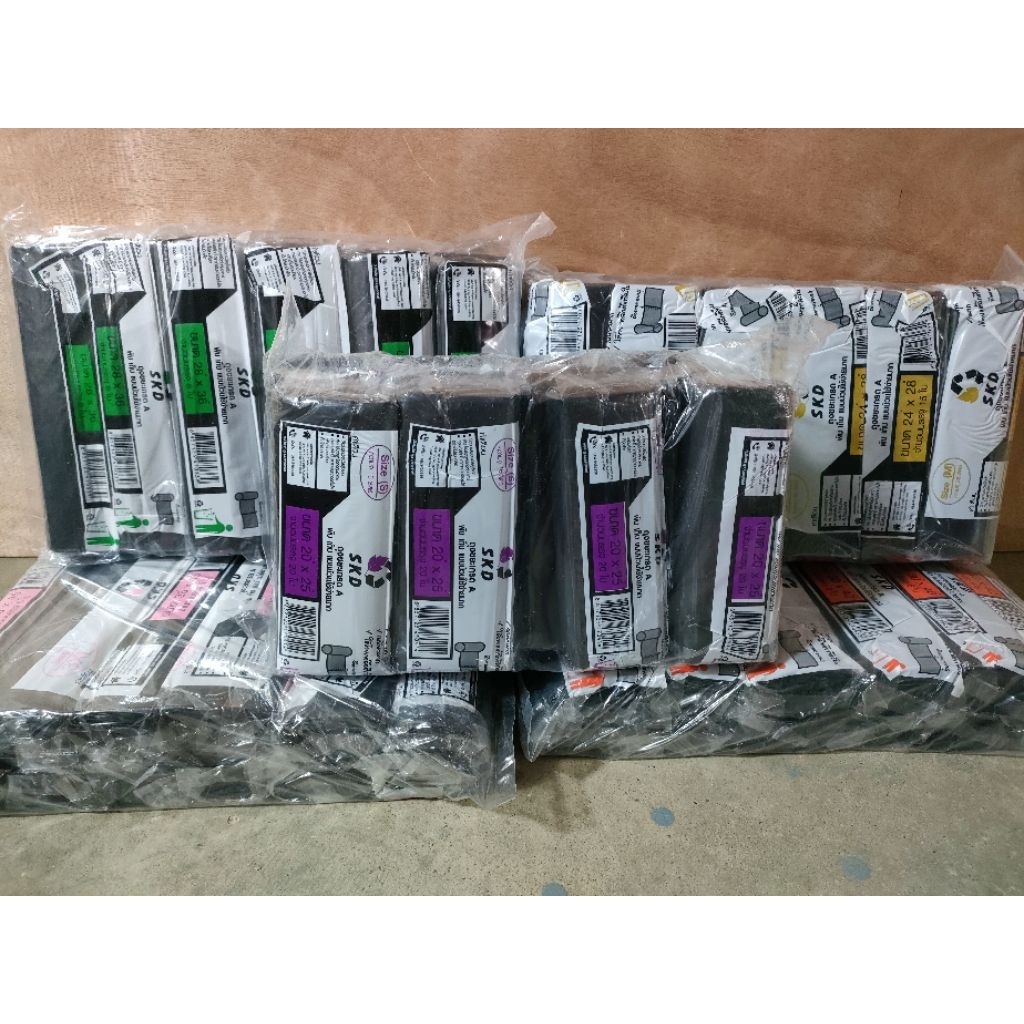 ถุงขยะเเบบม้วน SKD เกรดA ยกแพ็ค 12 ชิ้น ขนาด 18"x20" / 20"x25" / 24"x28" / 26"x34" /28"x36" / 30"x40" / 36"x45"