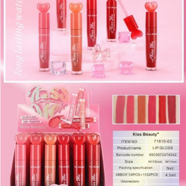 ลิปกลอสยกแพค24แท่ง สีสวยกันน้ำ xoxo 💋