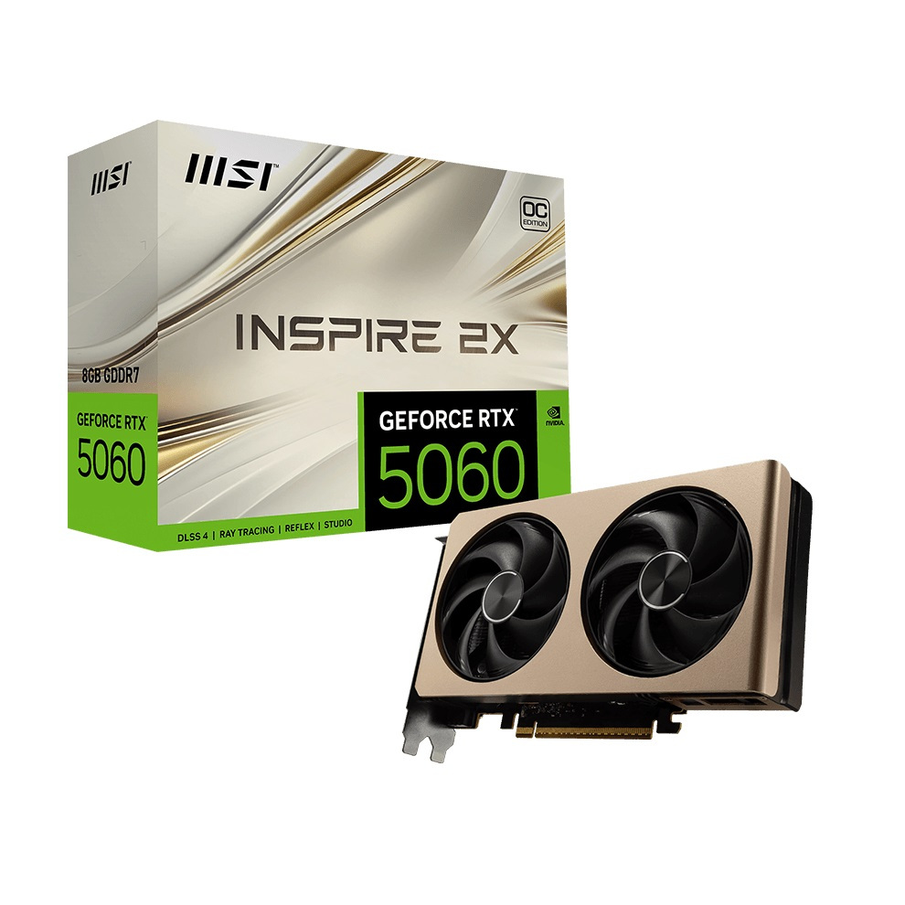 MSI GeForce RTX 5060 INSPIRE 2X OC 8GB GDDR7 Graphics Card การ์ดจอ