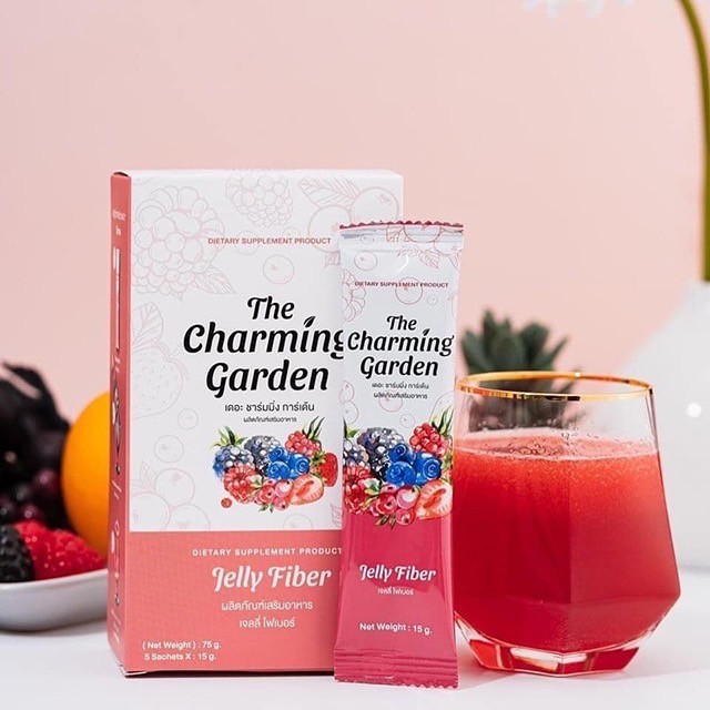 เจลลี่ไฟเบอร์ Jelly Fiber The Charming Garden Jelly Fiber บรรจุ 5 ซอง (1 กล่อง)