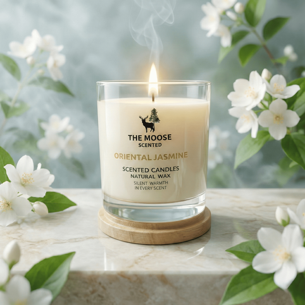 เทียนหอม Soy Wax กลิ่นดอกมะลิสด  Oriental Jasmine หอมสดชื่น ผ่อนคลาย เหมือนยกร้านสปาไว้ที่บ้าน