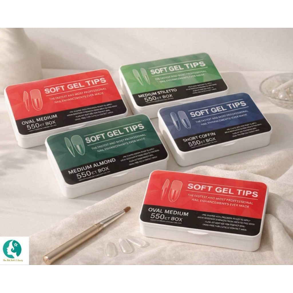 📍ส่งไวจากไทย📍เล็บปลอม Soft Gel เกรดพรีเมี่ยม 550 ชิ้น! กล่องใหญ่จุใจ ครบ 10 ไซส์ ไม่ต้องตะไบทรงเพิ่ม(ทรงสวยมาก)