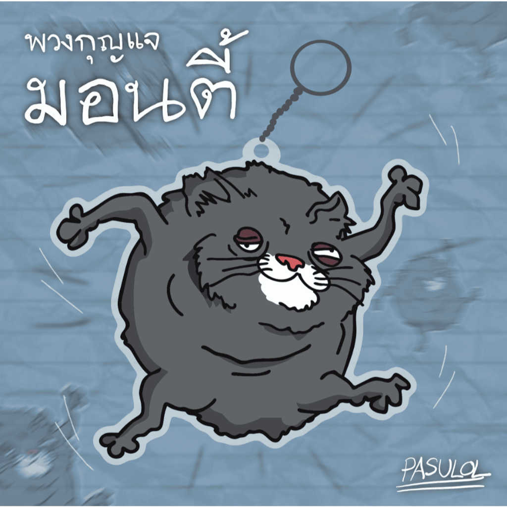 PASULOL Monty the Cat Keychain พวงกุญแจแมวมอนตี้