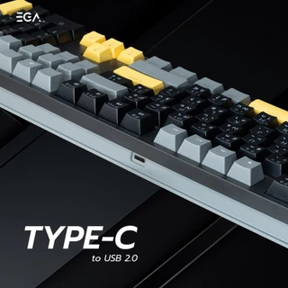 EGA TYPE CMK12 คีย์บอร์ดเกมมิ่งขนาด 100% Full-Size 104 ปุ่ม Hot-Swappable 3 Pin Mechanical Mini RGB [รับประกัน 2 ปี]