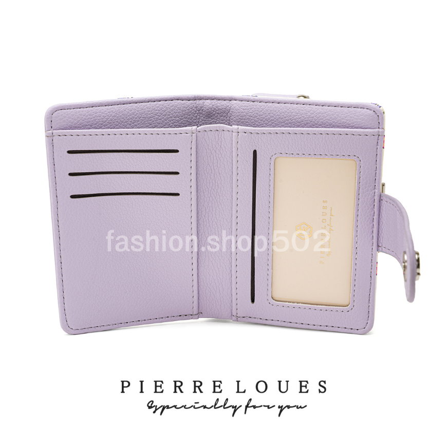 fashion.shop502 กระเป๋าสตางค์ผู้หญิงดีไซน์ดอกไม้ เรียบหรู ช่องใส่บัตร ช่องใส่เหรียญ เยอะ พร้อมส่งในไทย มีส่งด่วน B-081 รูปที่ 4