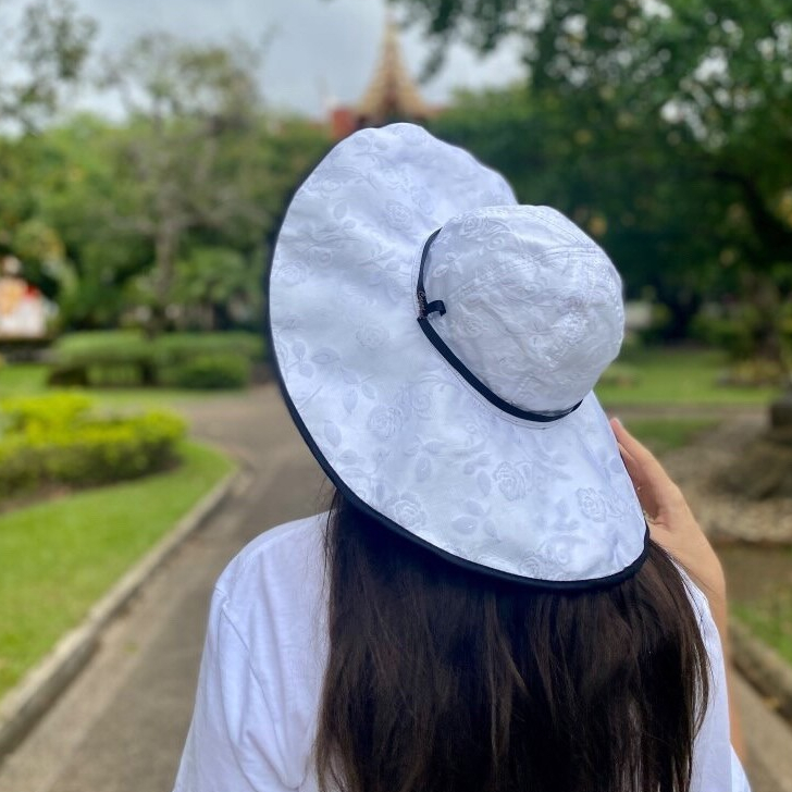 หมวกกันยูวี ปีกรอบปีกกว้างพิเศษ รุ่น Sallah P สีดำ
