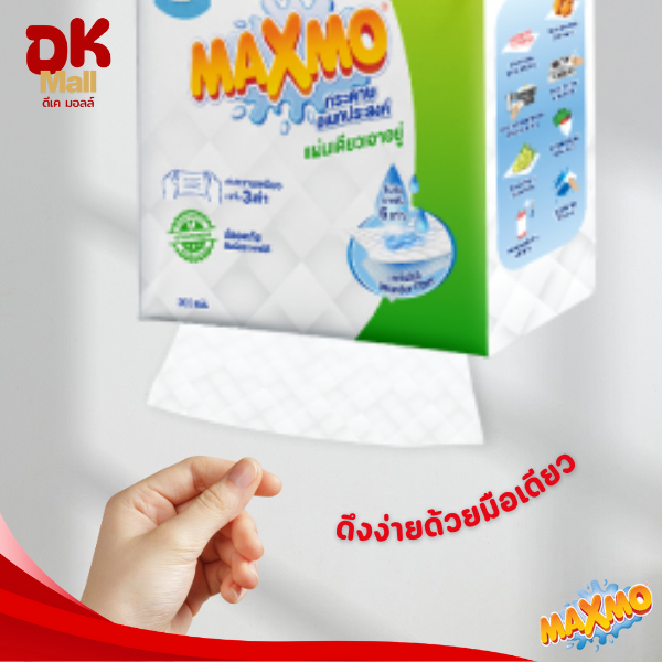(live) Maxmo กระดาษอเนกประสงค์ แบบแขวนผนัง 200 แผ่น หนา 2 ชั้น เช็ดทำความสะอาด ซับน้ำมัน - รูปที่ 6