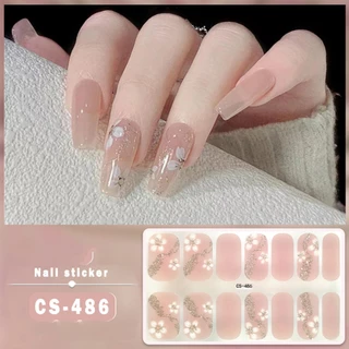 Q132-CS470 สติกเกอร์ตกแต่งเล็บซีรีส์ CS จำนวน 14 ชิ้น กันน้ำ ติดทนนาน ปราศจากมลภาวะ ตกแต่งเล็บ DIY ได้