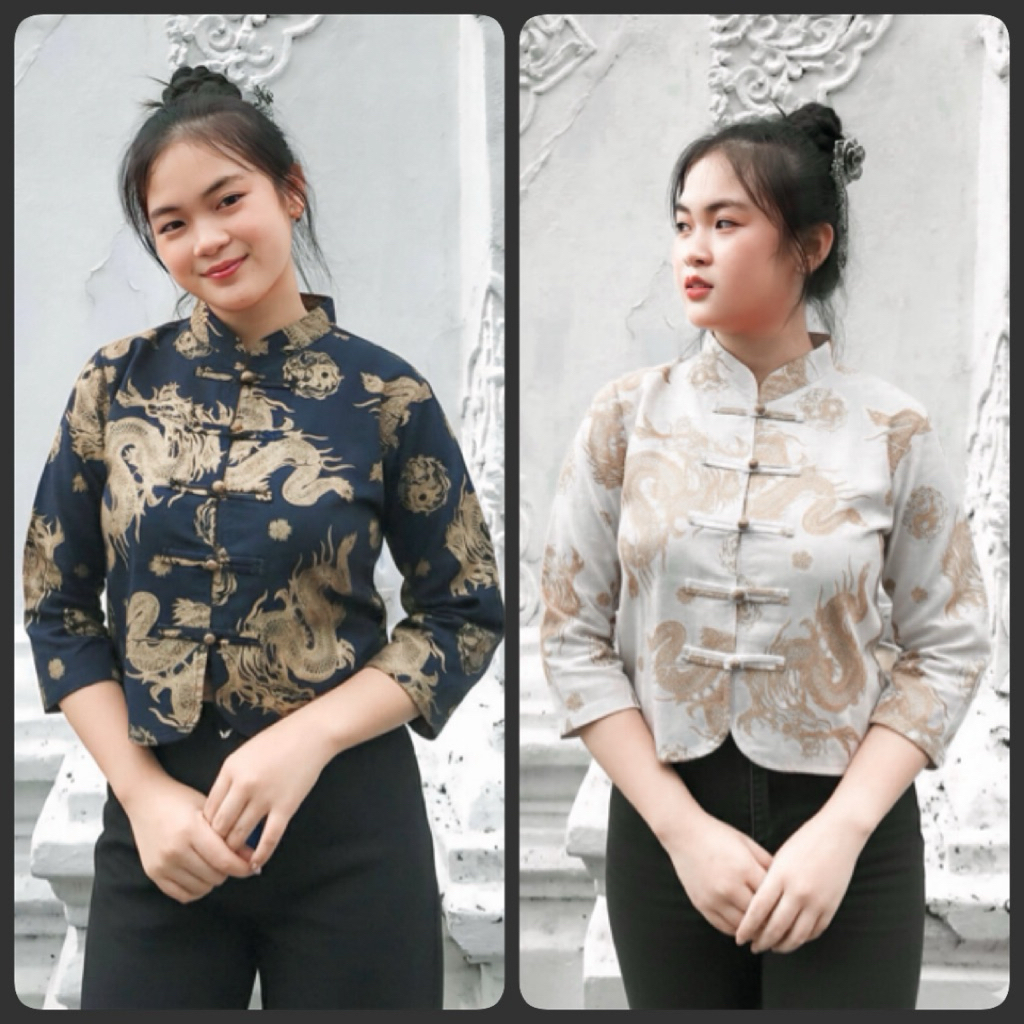เสื้อคอจีน แขนสามส่วน เสื้อตรุษจีน2026