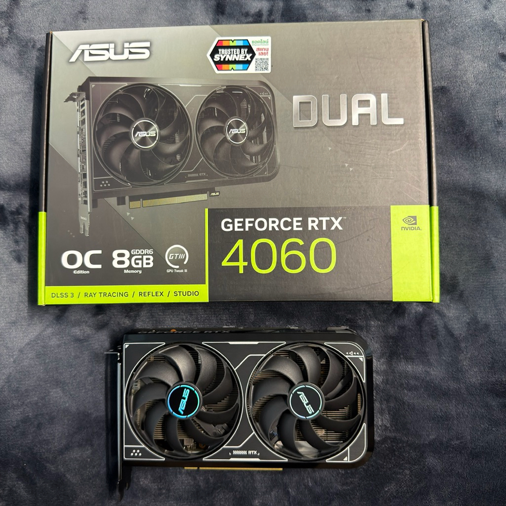 ASUS DUAL GEFORCE RTX 4060 V2 OC EDITION 8GB GDDR6  การ์ดแสดงผล กราฟิกการ์ด การ์ดจอ มือสอง