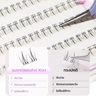 XIXI ขนตาปลอมต่ำไม่ใช้กาว ลิตเติ้ลเฟลม - หมุนขึ้นธรรมชาติ ติดเองได้ ติดง่าย
