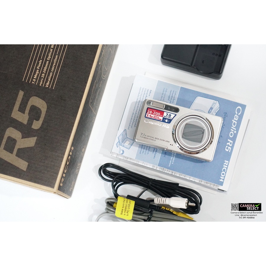 4.4! กล้อง Ricoh Caplio R5 ดิจิตอลคอมแพค ของใหม่เก่าเก็บ ขายเป็นมือสอง จอเสื่อมสภาพตามภาพ ใช้งานได้ป