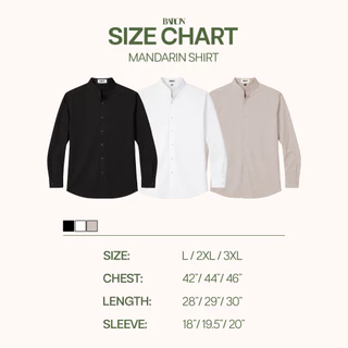 [NEW] BARON "Mandarin" Collarless Shirt เสื้อเชิ้ตผู้ชายแขนยาวคอจีน สไตล์มินิมอล ทันสมัย