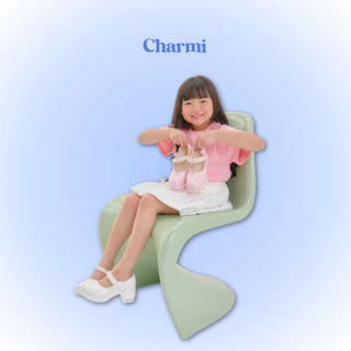 VIDA - CHARMI รองเท้าส้นสูงเด็กผู้หญิงสายคาดประดับมุกตกแต่งโบว์ ไซซ์ 31-36