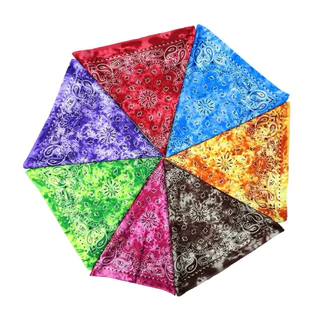 deedeeland ผ้าเช็ดหน้า ผ้าโพกหัว พันคอ ปิดปาก ลายมัดย้อม ขนาดใหญ่ 54x54 ซม.(21.5x21.5นิ้ว) พร้อมส่ง