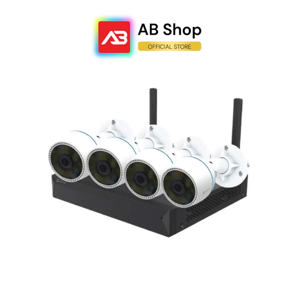 EZVIZ ชุดกล้องวงจรปิด WIFI 4 ตัว 2 ล้านพิกเซล รุ่น C3TN 2MP + X5S-8W (บันทึกเสียงได้)