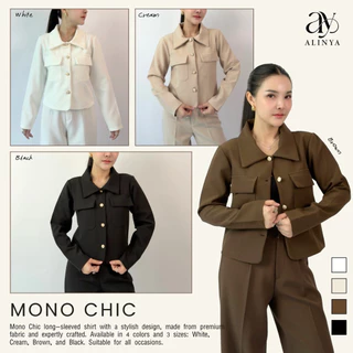V002 / Mono chic (เสื้อแขนยาวคอปก) Size M-XL