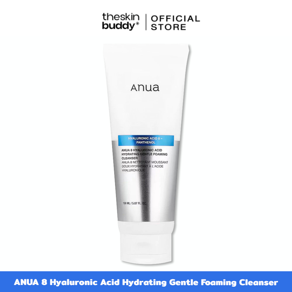 ANUA 8 Hyaluronic Acid Hydrating Gentle Foaming Cleanser 150ml โฟมล้างหน้าสูตรอ่อนโยน